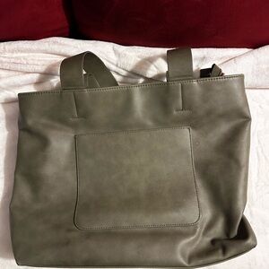 Olive Green Tote Bag